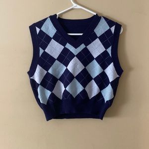 Blue sweater vest